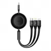 USB kábel Baseus CAMJ010201 1,1 m USB 3.2 Gen 1 USB C Micro USB-A Lightning čierny
