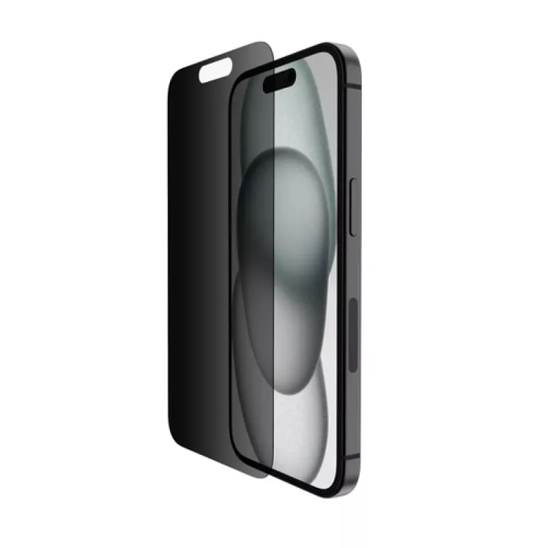 Belkin ScreenForce Pro - ochrana displeja pre mobil - 2,5D - sklo - so filtrom proti videniu - sklo - pre Apple iPhone 14 Pro, 15 (OVA147ZZ)