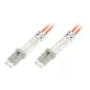 DIGITUS optický patch kábel LC/LC 50/125µm 3m multimode duplex bez halogénov do 1Gbit s meracím protokolom oranžový OM2 (DK-2533-03)
