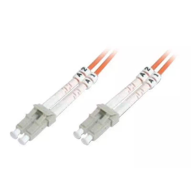 DIGITUS optický patch kábel LC/LC 50/125µm 3m multimode duplex bez halogénov do 1Gbit s meracím protokolom oranžový OM2 (DK-2533-03)