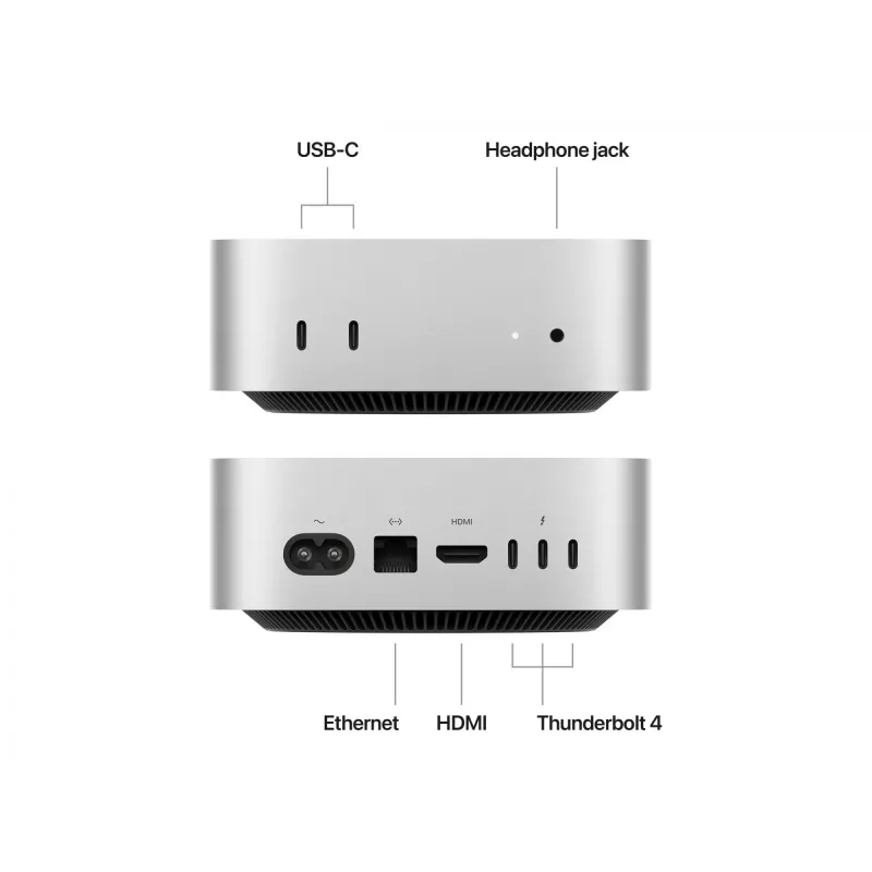 Apple Mac mini Apple M M4 16 GB 256 GB SSD macOS Sequoia Mini PC strieborný