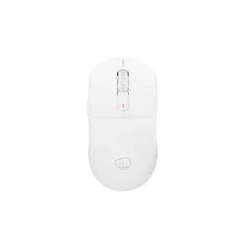 Bezdrôtová myš Fury Tanto T4 — 12000 DPI, biela, programovateľné tlačidlá, ergonomická