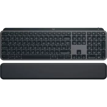 Bezdrôtová klávesnica Full-Size Logitech Master MX Keys S – Graphite, Bluetooth & 2,4 GHz (Nano), USB-C nabíjateľná, podsvietená, QWERTY US International