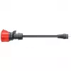 go-e adaptér pre Gemini flex 22 kW, CEE červený trojfázový prúd 32A > domáca zásuvka (čierny, 30 cm)