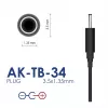 Akyga AK-TB-34 univerzálny napájací zdroj, 5 V, 2 A, 10 W, 3,5 x 1,35 mm, 1,5 m