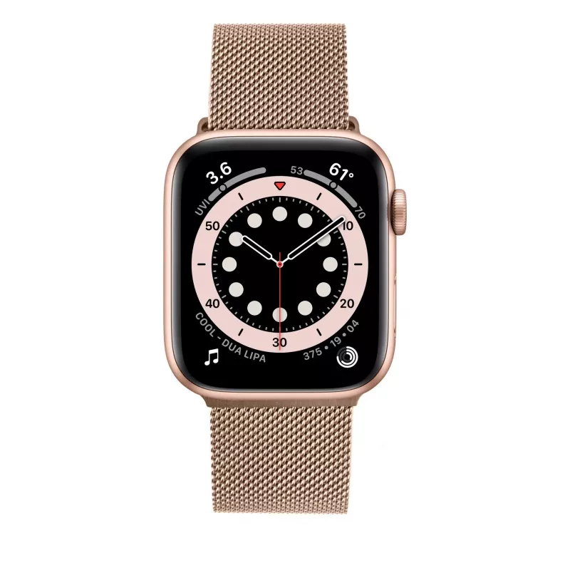Kovový mesh náramok FIXED FIXMEST-436-RG pre Apple Watch 38/40/41mm ružové zlato