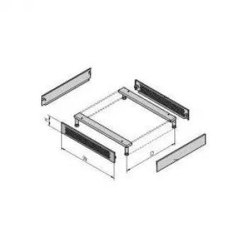VARISTAR zásuvkový blok s vetraním, 600 mm šírka, RAL7021 (26.10.0548)