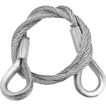 Oceľové lanko EUROLITE 600 x 3 mm strieborné s okom, model 5801048F