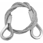 Oceľové lanko EUROLITE 600 x 3 mm strieborné s okom, model 5801048F