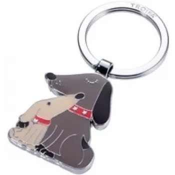 Kľúčenka TROIKA kovový dizajn DOG & DOGGY KR18-05/BR