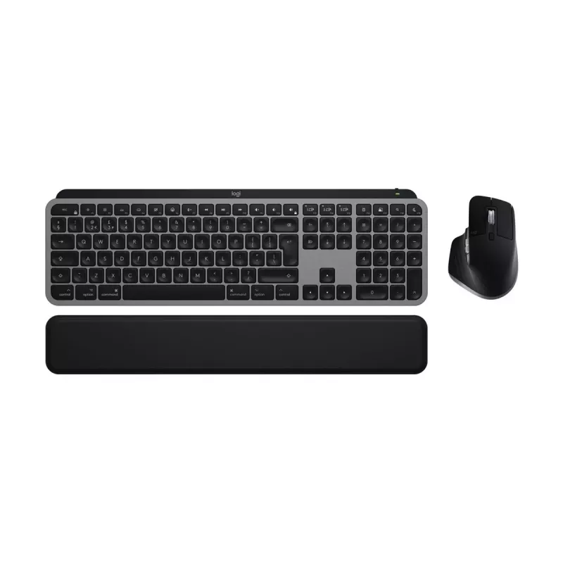 Logitech MX Keys S Combo pre Mac, bezdrôtová, DE rozloženie sada klávesnice a myši, klávesy a funkcie optimalizované pre macOS