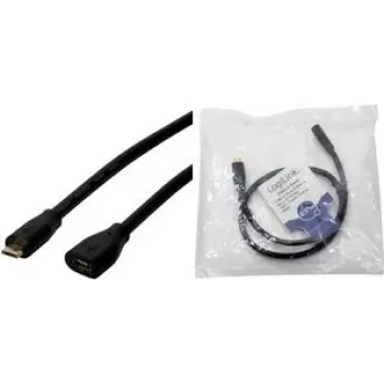 Logilink - USB predlžovací kábel - Micro-USB Type-B (konektor samec) na Micro-USB Type-B (konektor samica) - USB 2.0 - 2 m - čierny (CU0123)