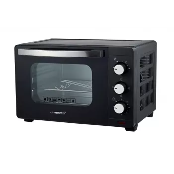 Mini rúra ESPERANZA EKO008N – 20 L, 1280–1300 W, do 230 °C, 60-minútový časovač, otočné ovládače, sklenené dvierka, voľne stojaca