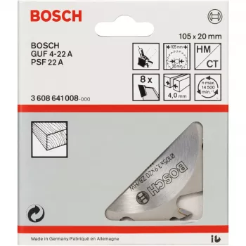 Bosch 3608641008 drážkovacia fréza, 105 x 20 mm, 8 zubov, pre GUF 4-22 A a PSF 22 A