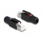 DeLOCK RJ45 konektor samec pre montáž v teréne Cat.6A čierny rovný konektor