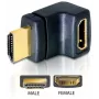 HDMI adaptér DeLOCK 65072 HDMI konektor samec na HDMI konektor samica, 90° nahor