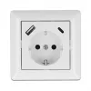 DeLOCK 11489 zásuvka CEE 7/3 + USB biela 250V 16A