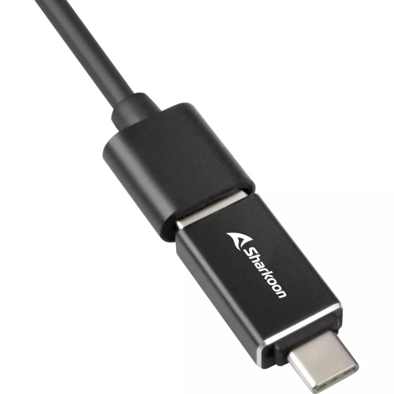 Sharkoon Interface Hub USB 3.2 Gen 1 (3.1 Gen 1) Type-C 5000 Mbit/s čierny