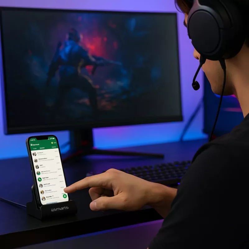 4smarts nabíjacia dokovacia stanica VoltDock USB-C 60W sivá (541426)