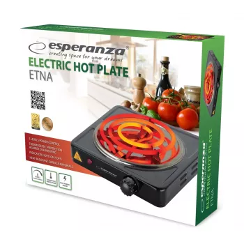 Esperanza EKH012K varná doska čierna stolová 21 cm 1 zóna