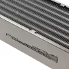 Radiátorový blok Aqua-Computer 33706 — hliník/meď/nerez, 320×140×73 mm, sivá/strieborná