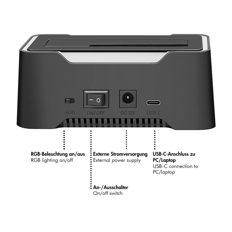 LogiLink HDD dokovacia stanica LogiLink Quickport USB 3.2 1-port pre 2,5/3,5 SATA (QP0035)