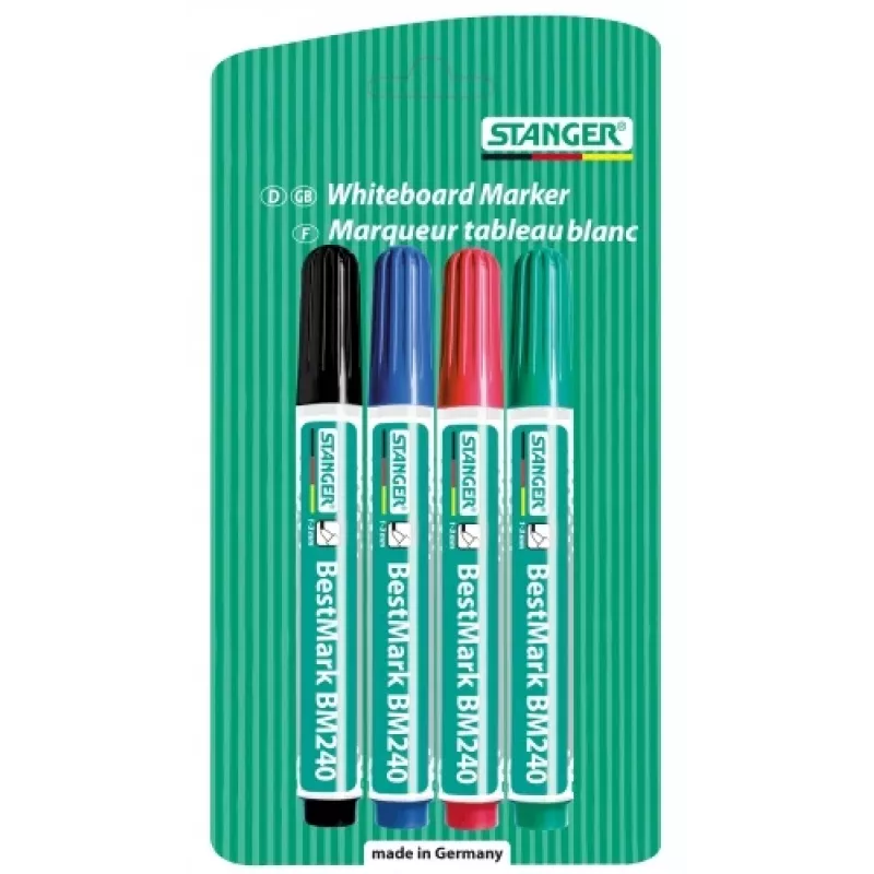 STANGER whiteboard MARKER BM240 1-3 mm, sada 4 ks 002510