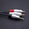 Audio kábel Qoltec 52339 1m 2x Cinch 3,5 mm čierny
