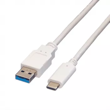 VALUE - USB kábel - USB 3.0 (M) na USB Type-C (M) - 5 V - 900 mA - 1 m - biela (11.99.9011)