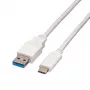 VALUE - USB kábel - USB 3.0 (M) na USB Type-C (M) - 5 V - 900 mA - 1 m - biely (11.99.9011)