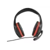 Káblový herný headset GEMBIRD GHS-03 — 20–20000 Hz, 2 m kábel, 250 g, čierna/červená