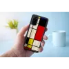 Ochranné puzdro iKins pre Samsung Galaxy S20, čierny dizajn Mondrian