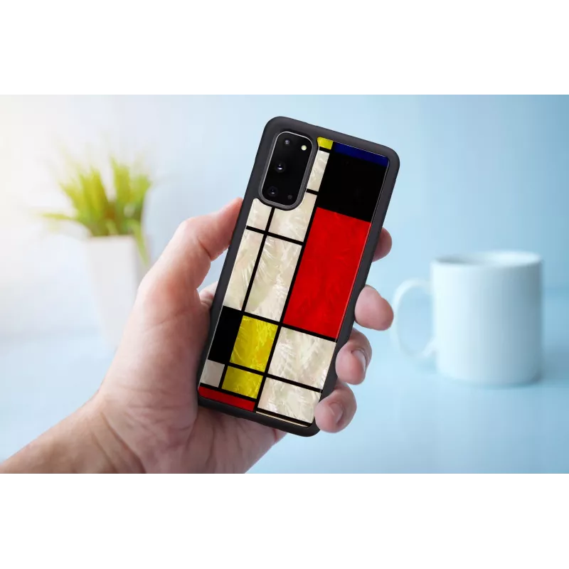 Ochranné puzdro iKins pre Samsung Galaxy S20, čierny dizajn Mondrian