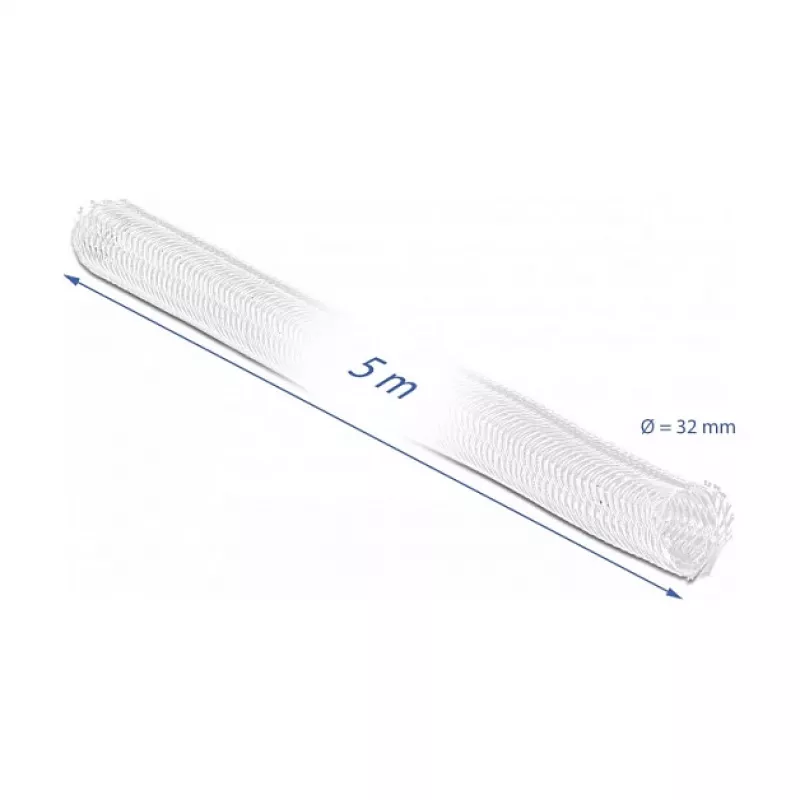 Pletená hadica DeLOCK 20818 5 m x 32 mm biela