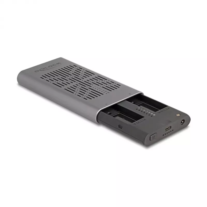 Puzdro na SSD DeLOCK 42027 sivé M.2 10 Gbit/s USB Type-C
