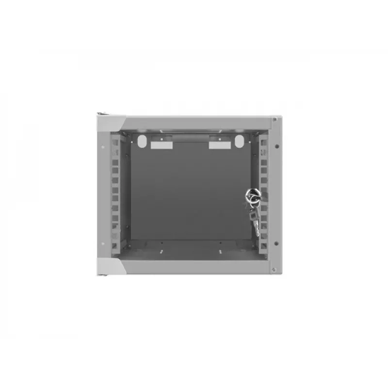 Lanberg WF10-2304-10S nástenná rack skriňa 10" 4U, 280×310 mm, sklenené dvere, 20 kg, sivá (RAL 7035)