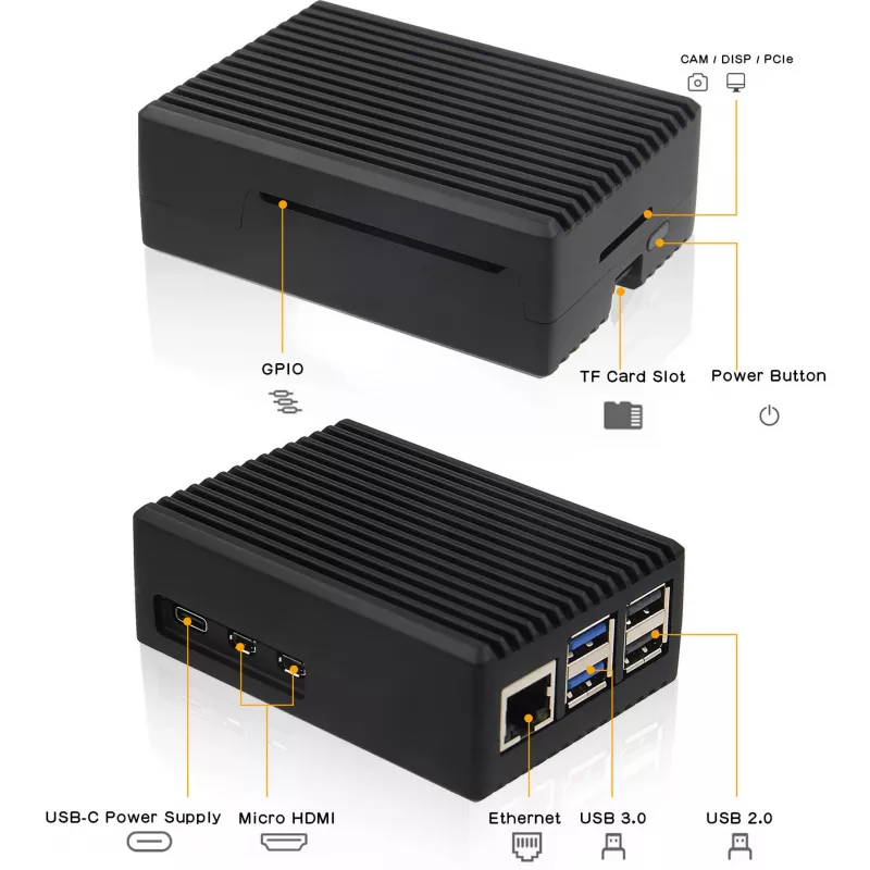 INTER-TECH skriňa pre Raspberry Pi 5 — ODS-739 kompaktný dizajn