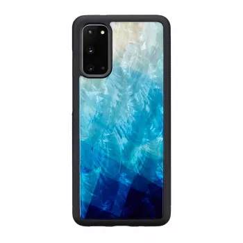 Ochranné puzdro iKins pre Samsung Galaxy S20 — modré jazero čierny povrch