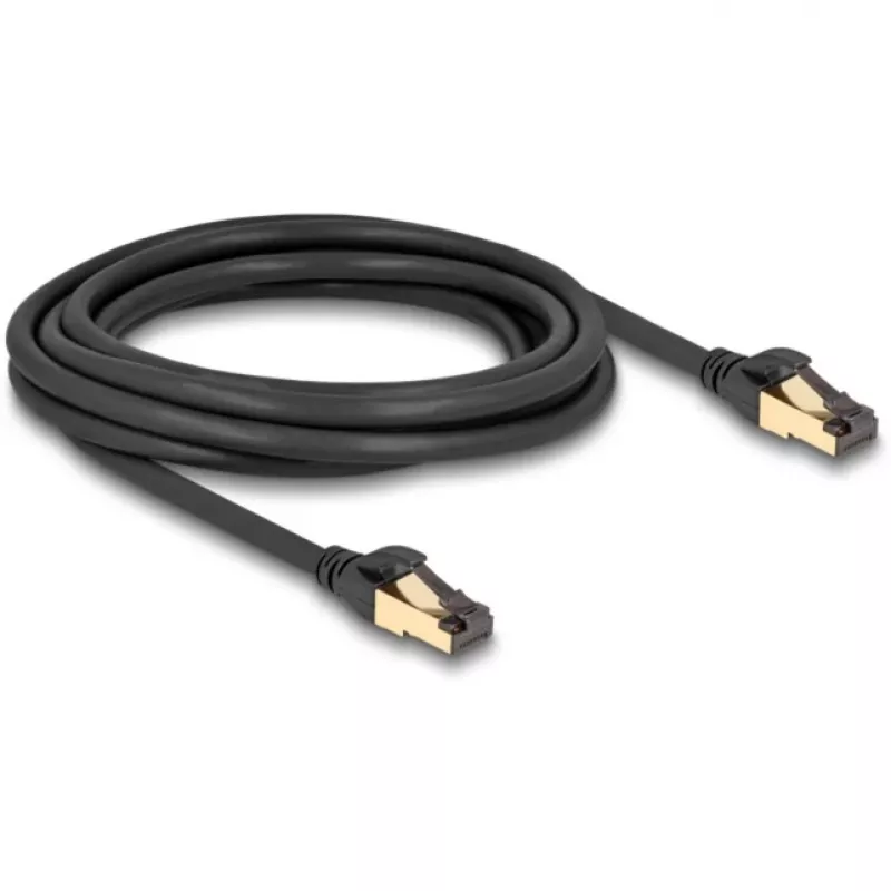 DeLOCK RJ45 sieťový kábel Cat.6A konektor samec-konektor samec S/FTP čierny 3 m