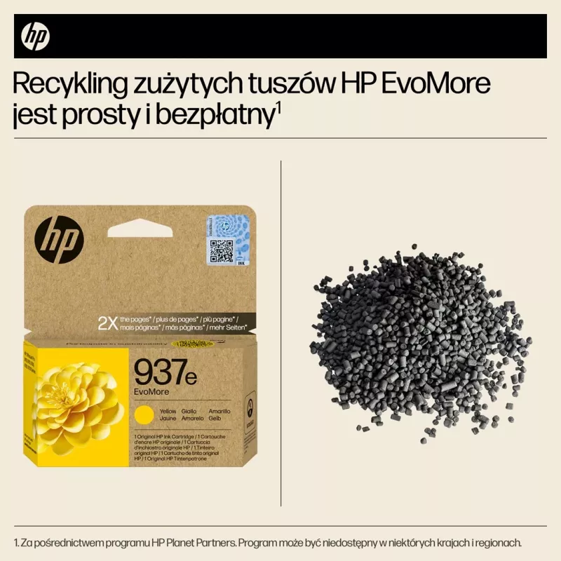 HP 937e EvoMore žltá originálna atramentová kazeta