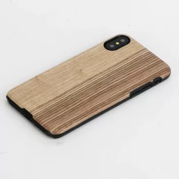 Puzdro na smartphone man and wood pre iPhone X/XS – Vintage Olive čierna
