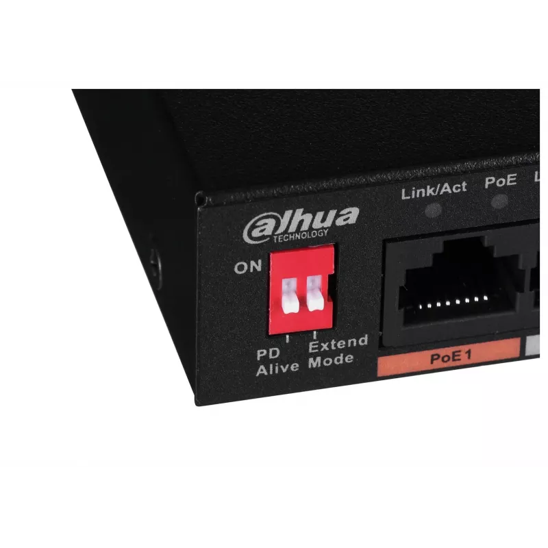Dahua Technology PFS3006-4ET-60 neupravovaný L2 Fast Ethernet (10/100) Power over Ethernet (PoE) čierny