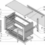 SCHROFF kompletná skriňa, nechránená - PROPAC PRO Enclosure.3HE 28TE 266T (24576001)