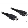 USB kábel DeLOCK 83177 1m Micro-USB B Mini-USB B čierny