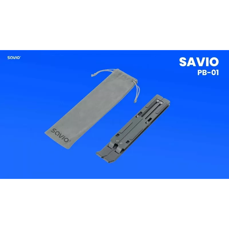 Stojan na notebook Savio SAVPB-01 strieborný