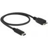 USB kábel DeLOCK 0,5 m USB3.1 C - MicroUSB3.1 B