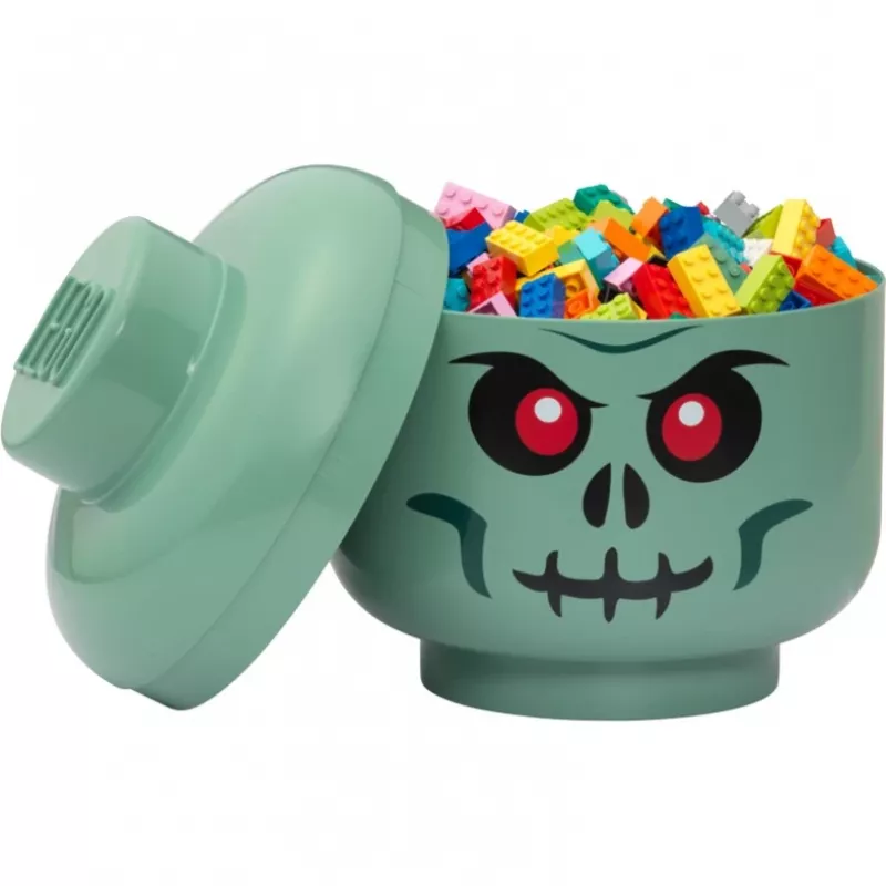 LEGO Storage Head Skeleton, úložná krabica čierna/červená, veľká