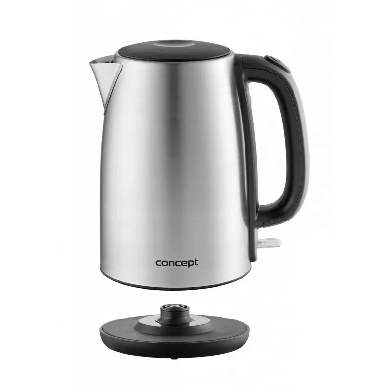 Elektrická rýchlovarná kanvica Concept Solution RK3260 — 1,7 l, 2200 W, nehrdzavejúca oceľ, bezšnúrová