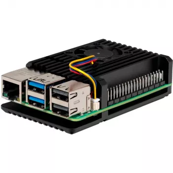 Joy-IT Armor Case BLOCK ACTIVE puzdro SBC vhodné pre vývojové dosky Raspberry Pi (RB-AlucaseP5-07FAN)