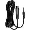 Mikrofón SVEN MK-100 (káblový, dynamický, kov, kábel 4,0 m, 6,3/3,5 mm konektor samec, kardioida, čierny)
